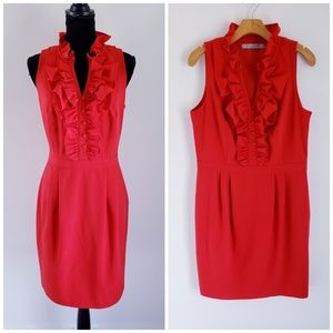 Mark New York Ruffle V-Neck Sleeveless Dress